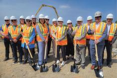 Début du chantier du nouvel aréna à Sept-Îles. Crédit : Ville de Sept-Îles