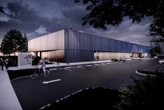 Le futur centre aquatique de Rouyn-Noranda déjoue les éléments. Crédit : ABCP Architecture / Trame architecture + paysage