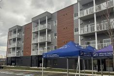 Inauguration de 90 logements sociaux et abordables à Granby. Crédit : SHQ