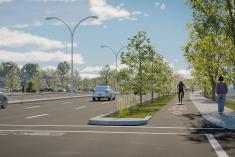 Le boulevard Saint-Martin à Laval : une artère plus sécuritaire et plus verte. Crédit : Alex L.B.