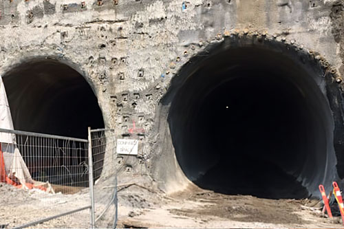 Projet d’agrandissement du tunnel du SLR de TransEd. Photo : MAPEI